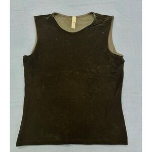 Victoria's Secret Sleeveless Velvet Tank Top Black Size M